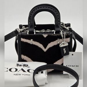 💥NWT💥Coach Rogue 12 Zebra Print In Haircalf
